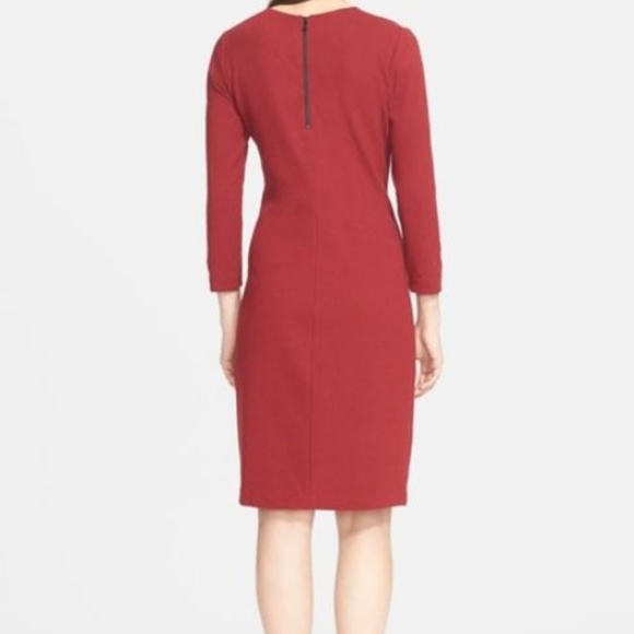 Vince Crimson Stretch Knit Sheath Dress - Picture 2 of 4